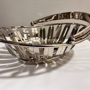 Elegant Fruit Basket Silver plated on steel Basket
